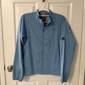 Adidas Climaproof Light Blue Maui Golf Windbreaker Jacket‎ Size Small